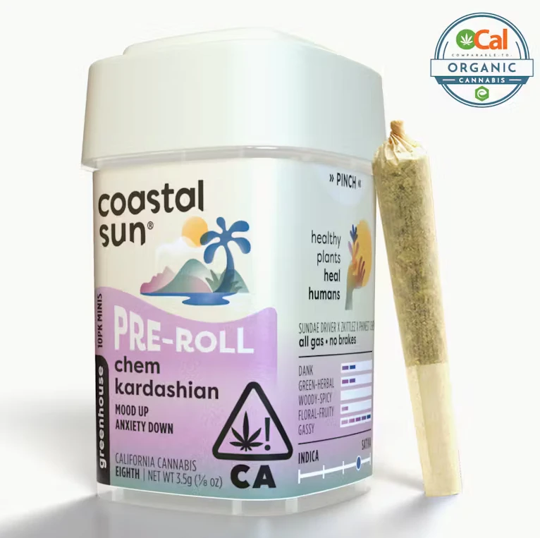 Coastal Sun - Coastal Sun - Pre Roll Pack - Sativa - Chem Kardashian - (3.5g) 10 pack Main Image