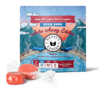 Betty's Eddies - Ache Away Eddies Cherry 2pk Fruit Chews - 50mg