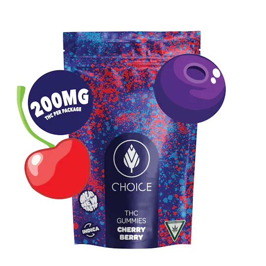 Choice Labs - 200mg Sour Cherry Berry Choice Gummies Main Image