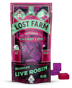 Lost Farms Cherry Lime x GMO | Kiva | 100mg Live Rosin Fruit Chews