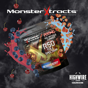 MONSTER XTRACTS - Monster Gummies Berry Cherry RSO Full Spectrum 200mg
