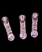 3" Pink Glass Chillum Pipe
