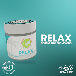 CHILL MEDICATED - Chill Medicated - RELAX Body Rub - 500mg THC : 500mg CBD