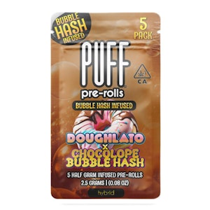 PUFF - PUFF Doughlato x Chocolope Bubble Hash Infused 5-Pack Pre-Roll 2.5g