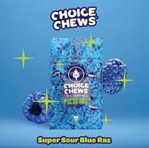 Choice Chews - Super Sour Blue Raz - 100MG