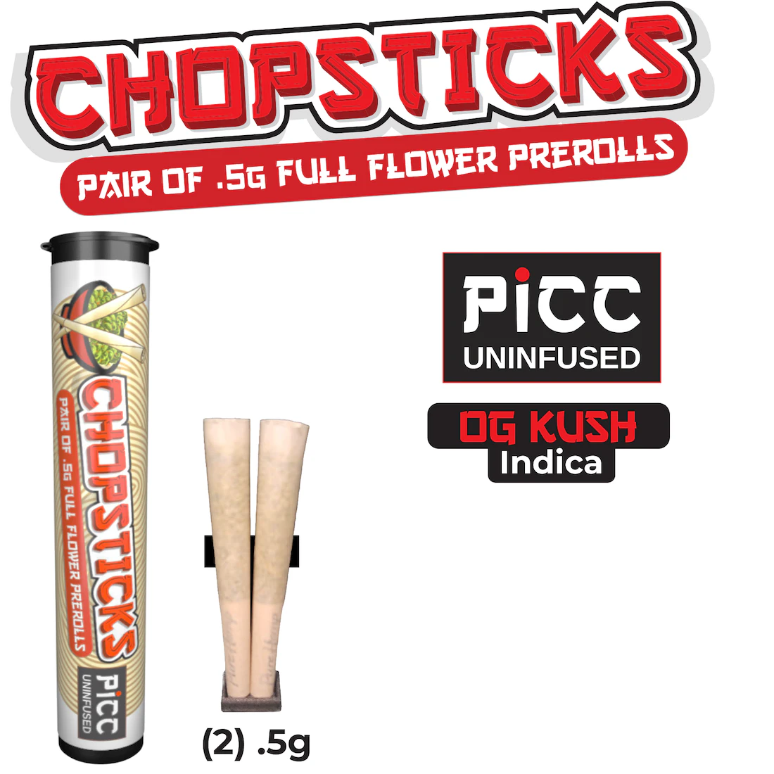 Chop Stick - OG Kush Pre-roll | .5g, 2pack Main Image