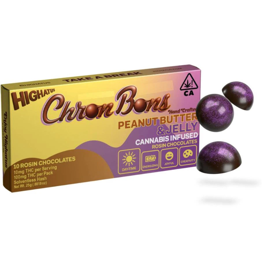 Highatus - Highatus - Sativa - Chron Bons Peanut Butter & Jelly - Rosin Chocolates - (100mg) Main Image