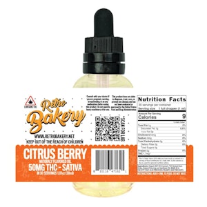 Retro Bakery - Citrus Berry Tincture 50mg THC