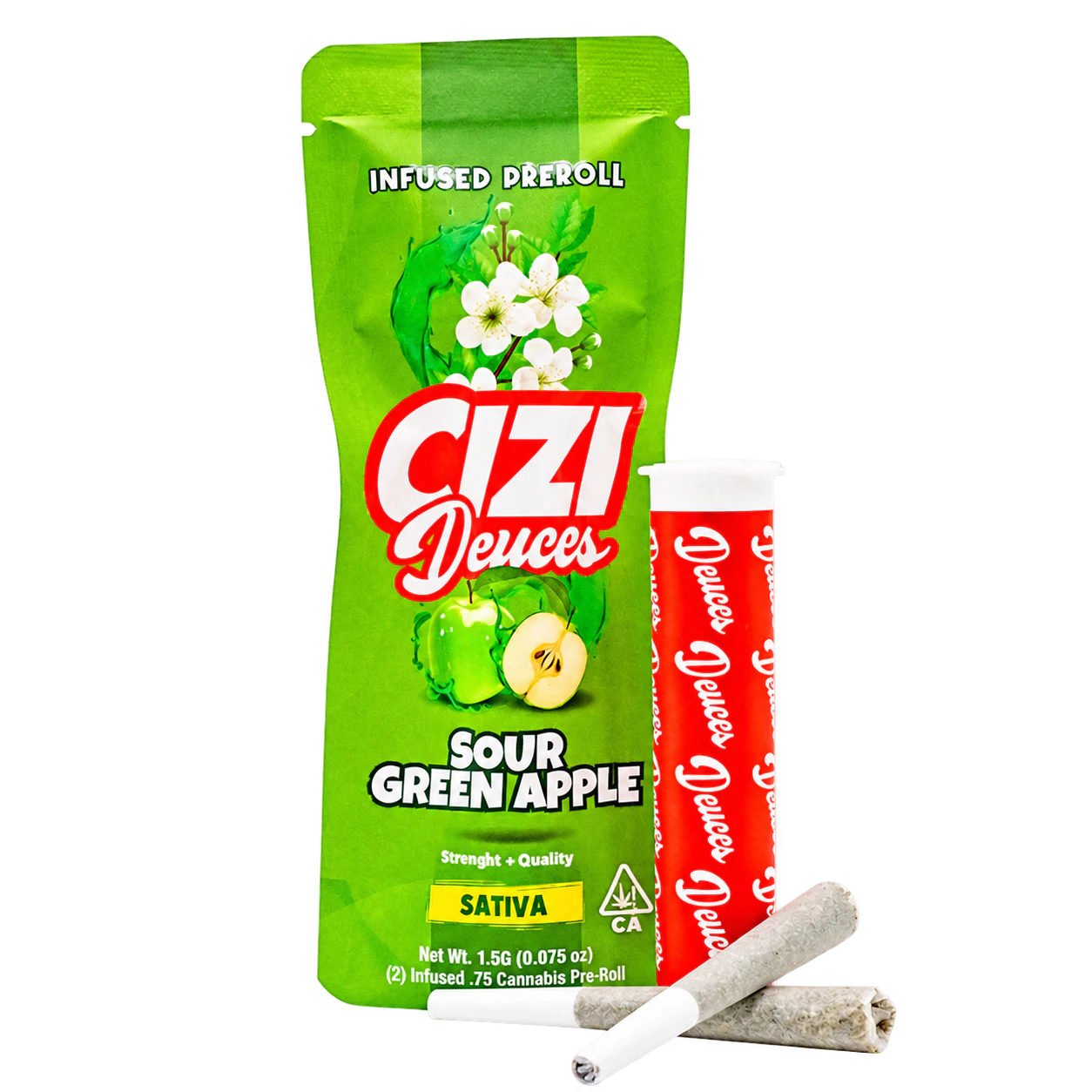 Cizi - CIZI | Sour Green Apple | Infused Pre-Roll | 2pk Main Image