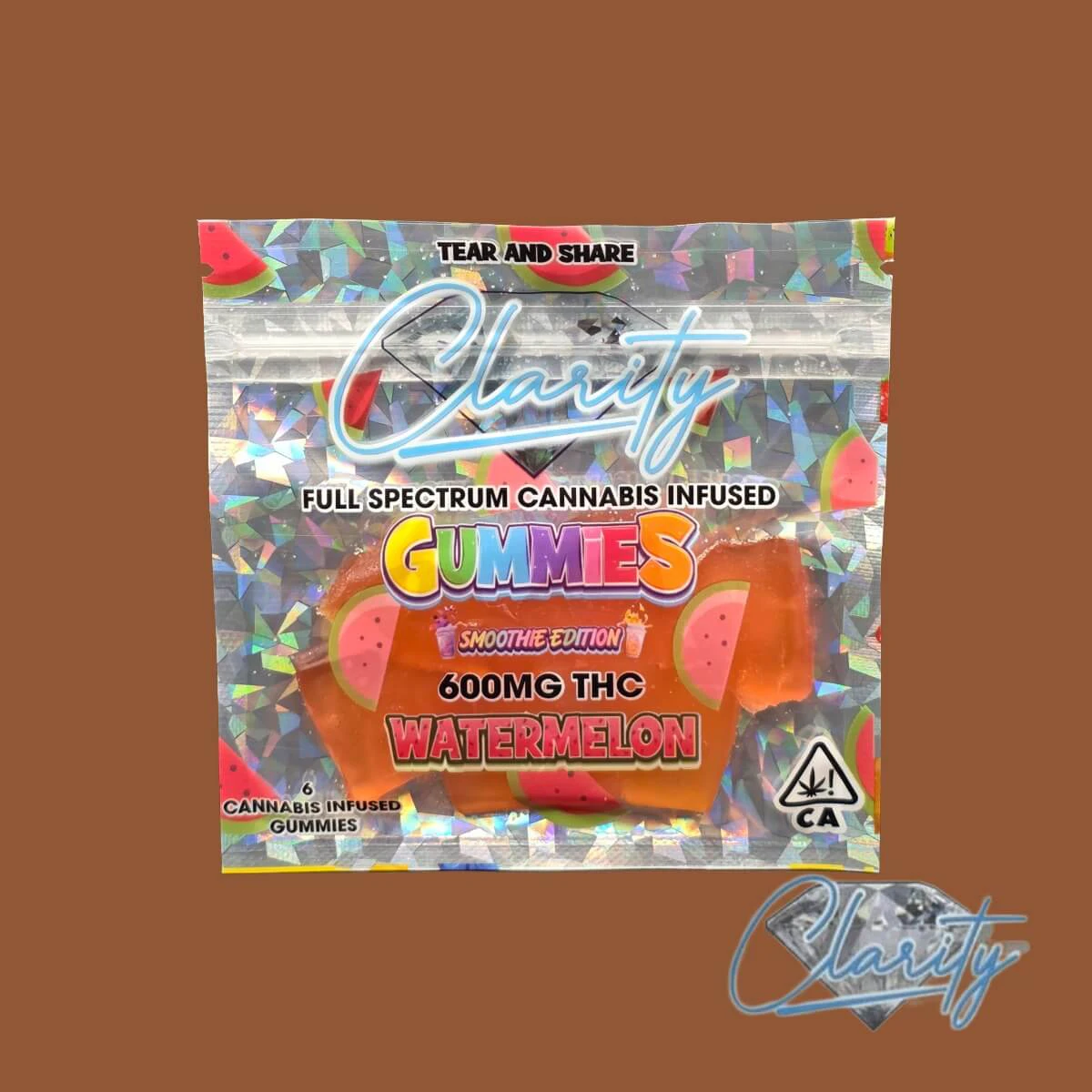 Clarity Gummies - Clarity 600 mg Gummies- Watermelon Main Image