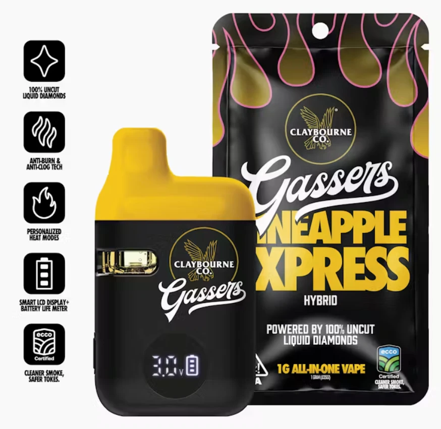Claybourne Co. - Claybourne | Pineapple Express (1g) - Gassers All-In-One Liquid Diamonds Vape Main Image