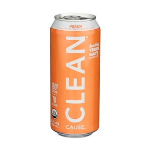 Clean Cause - Clean Cause - 16oz. Non-Infused Beverage - Organic Peach Yerba Mate