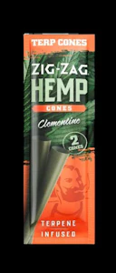 MJ Wholesale - Clementine | Terpene Infused Hemp Cones | 2pk | Zig Zag
