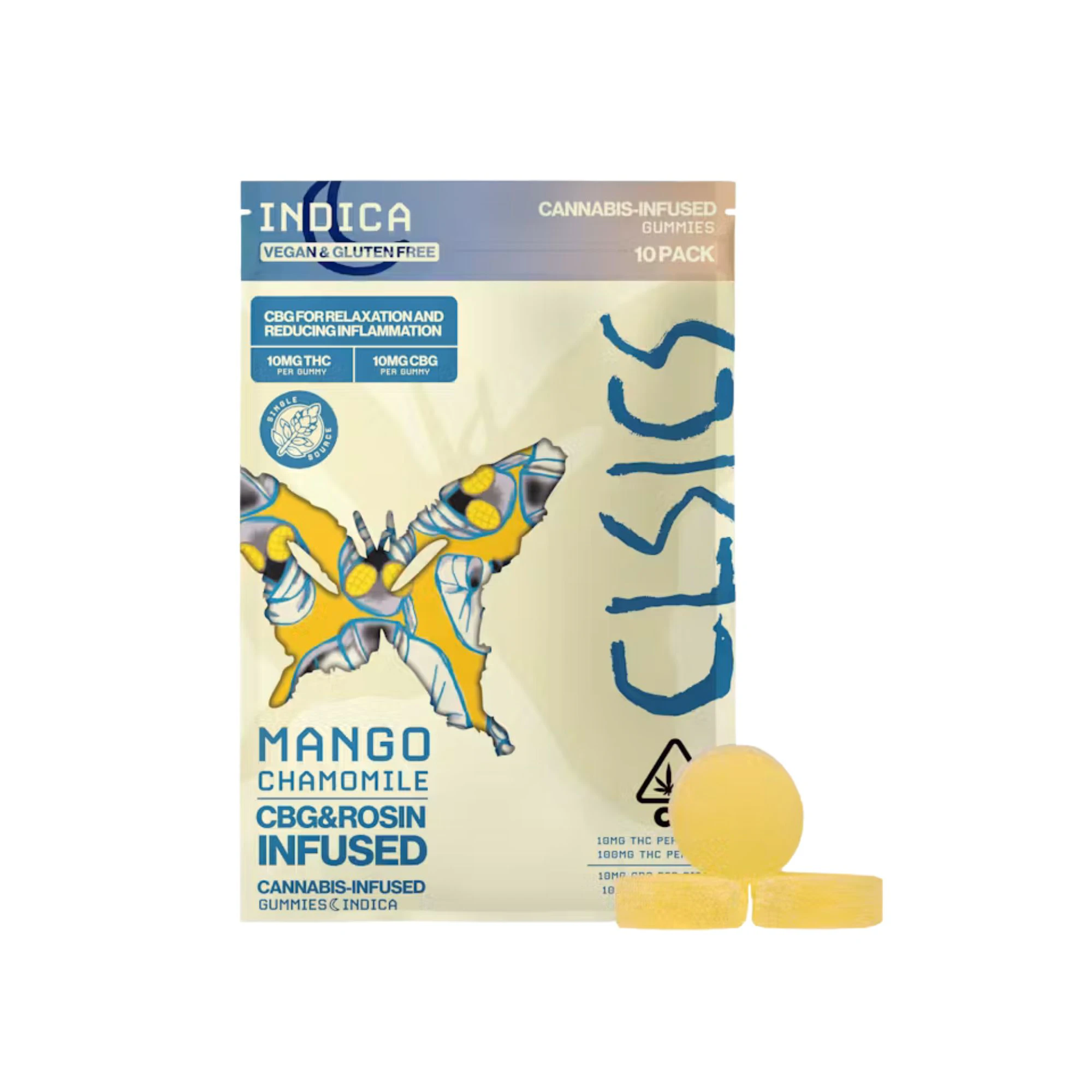 CLSICS - CLSICS | Mango Chamomile 1:1 THC/CBG | Gummies | [200mg] 10pk | Indica Main Image