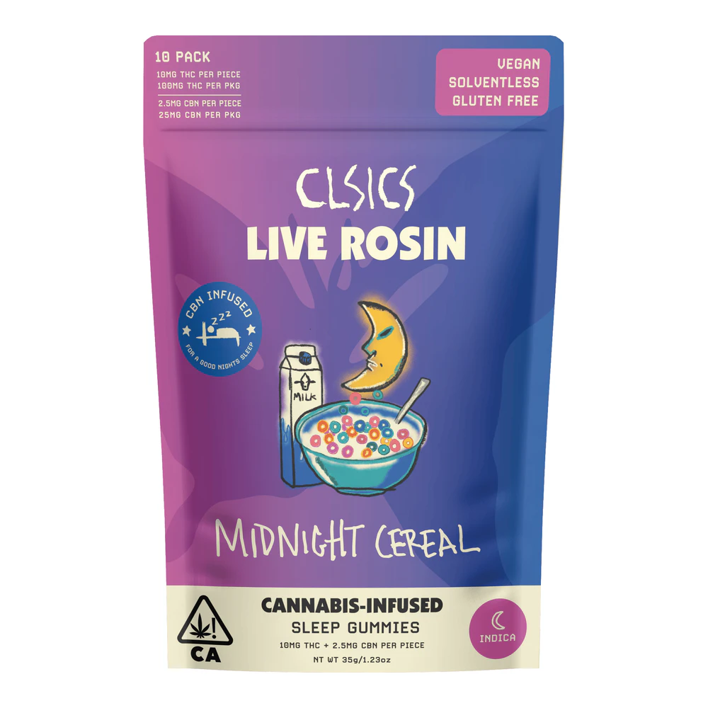 CLSICS - CLSICS | Midnight Cereal Crunch | Live Rosin CBN Sleep Gummies | 100mg Main Image