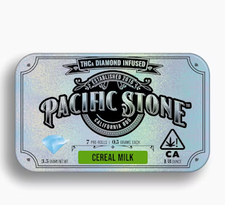 PACIFIC STONE - Pacific Stone - Diamond Infused Pre Roll Pack - Hybrid - Cereal Milk - (3.5g total) 7 pack