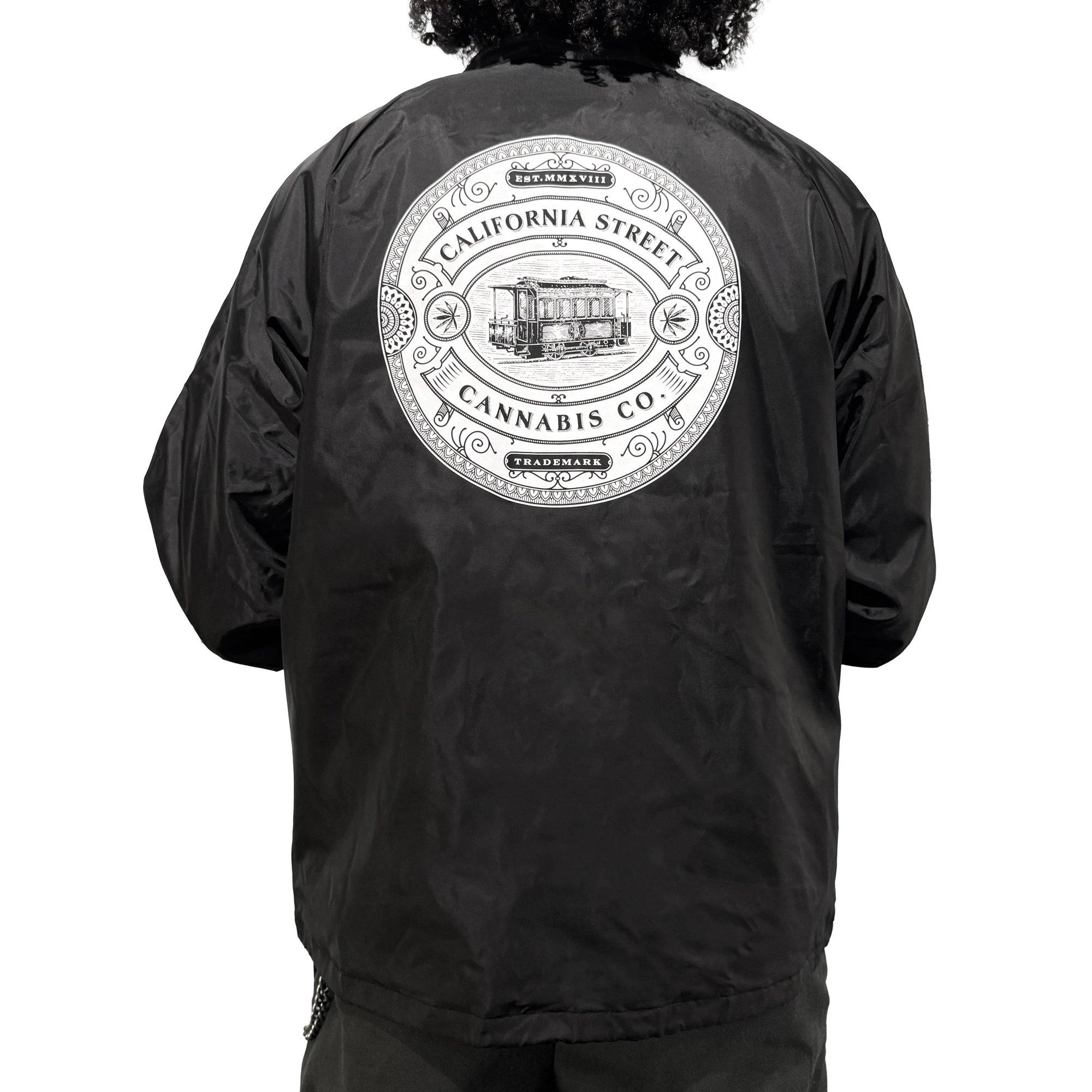 CALIFORNIA STREET CANNABIS CO - CSCC Coach's Jacket - (Medium) Black Main Image