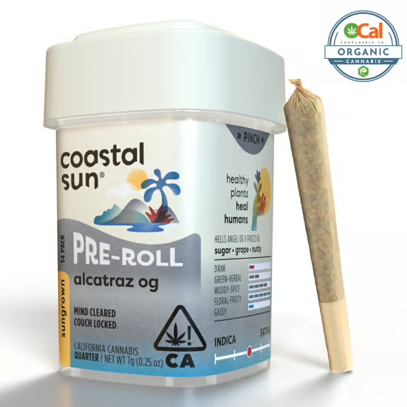 Coastal Sun | Ocal | Alcatraz OG | Pre-Rolls | 14pk