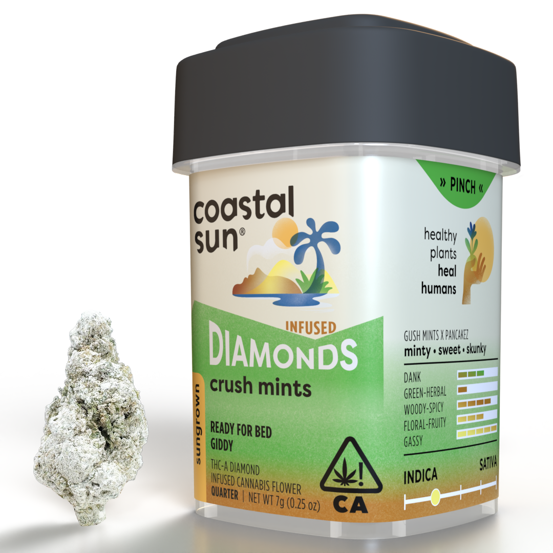 Coastal Sun | Crush Mints | Diamond Infused Flower | 7g