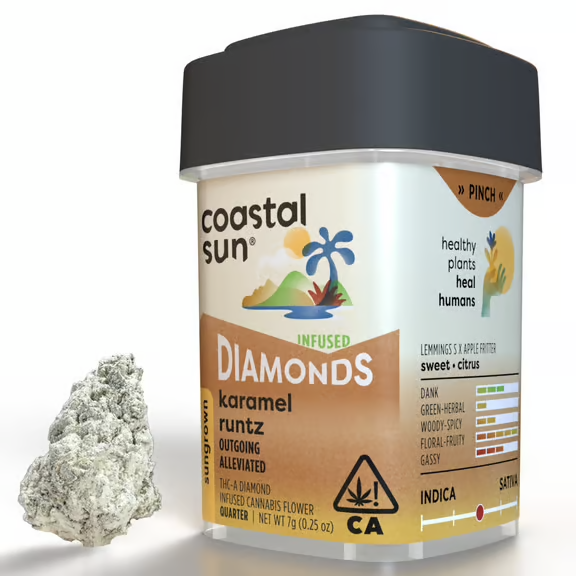 Coastal Sun | Karamel Runtz | Diamond Infused Flower | 7g