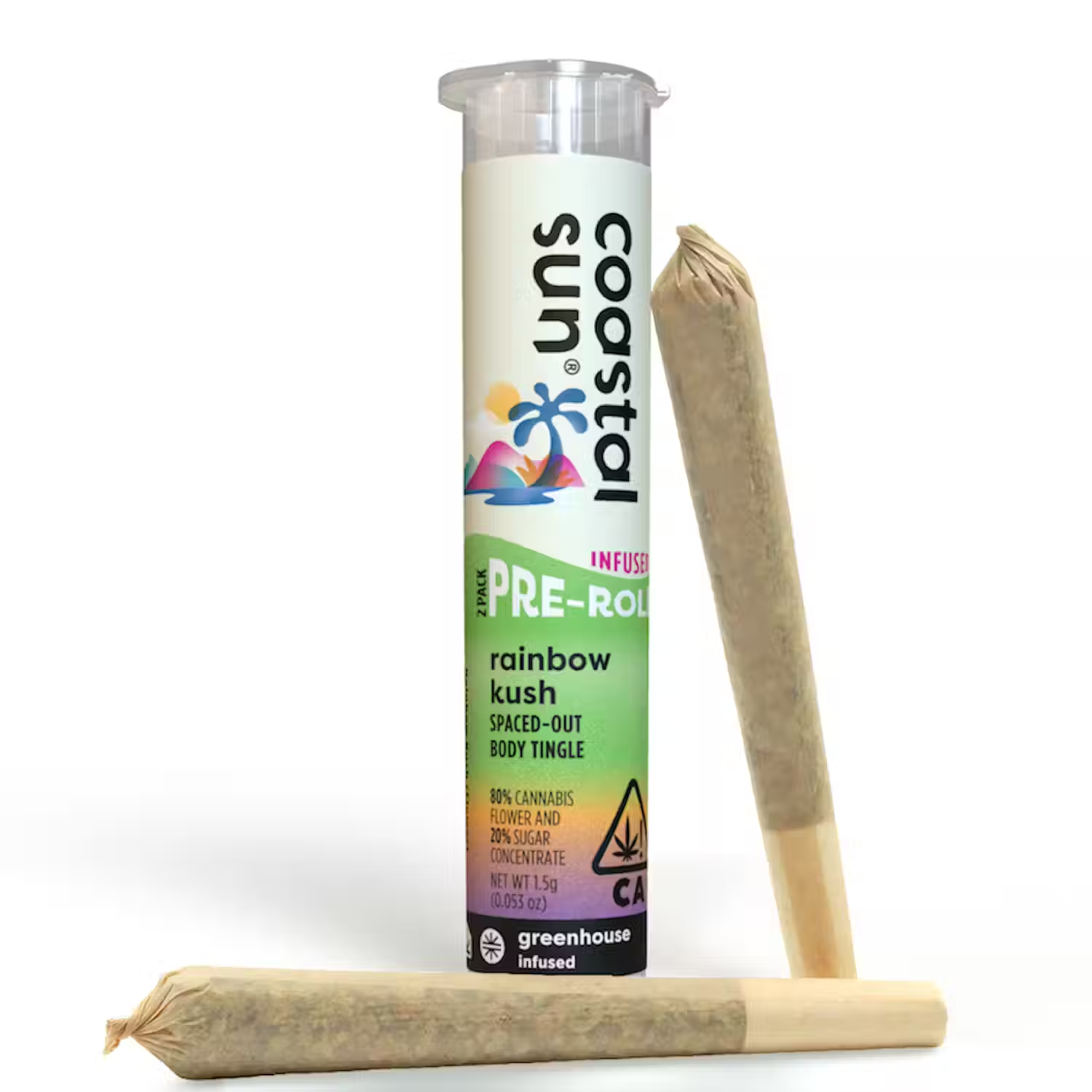 Coastal Sun | Rainbow Kush | Infused Pre-Roll | 2pk