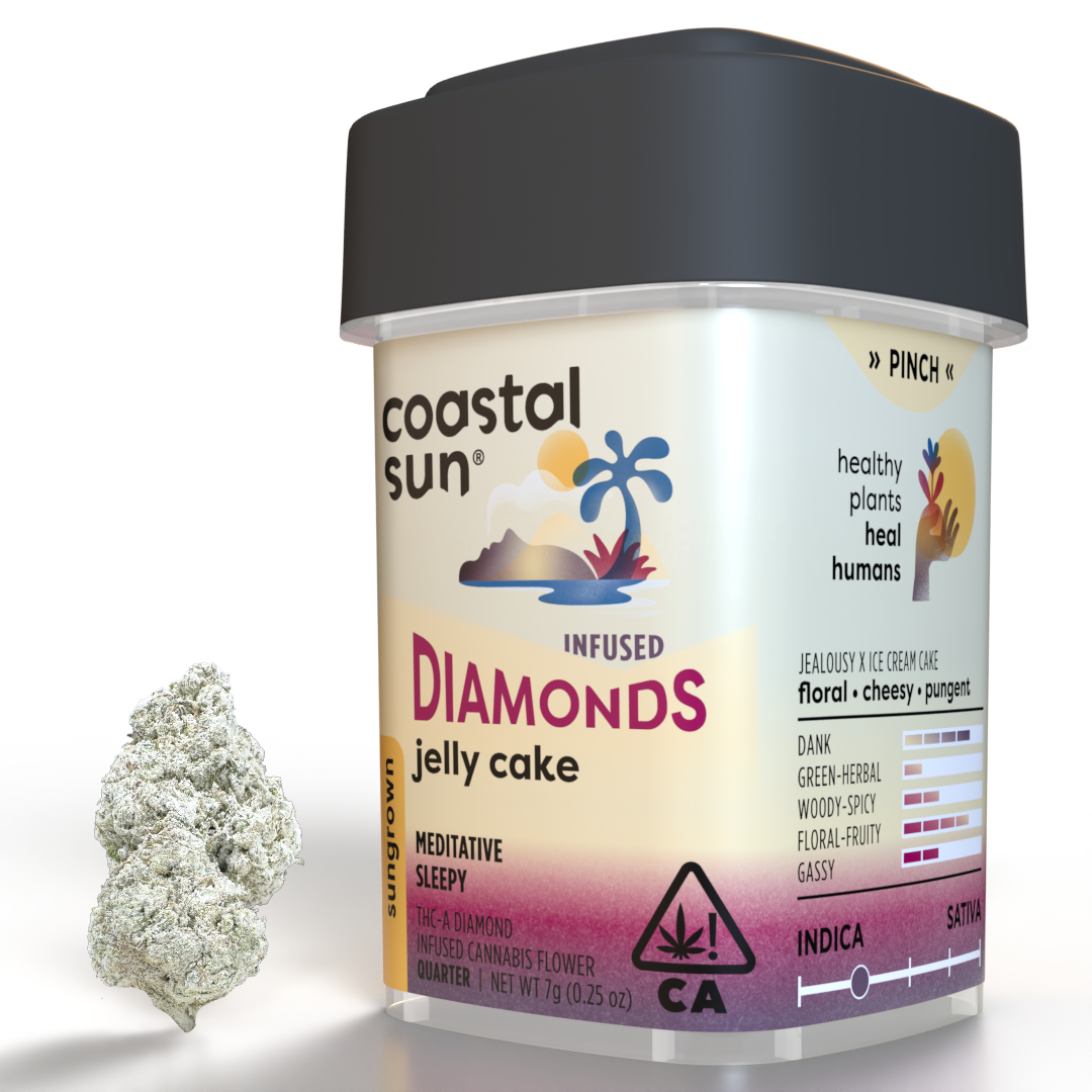  Coastal Sun | Jelly Cake | Diamond Infused Flower | 7g