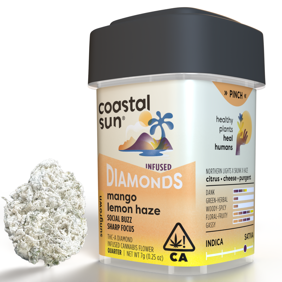 Coastal Sun | Mango Lemon Haze | Diamond Infused Flower | 7g