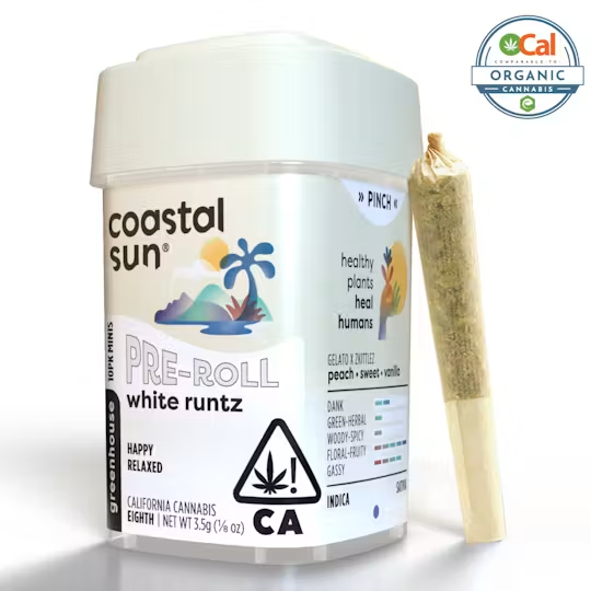 Coastal Sun | Ocal | White Runtz | Pre-Rolls | 10pk
