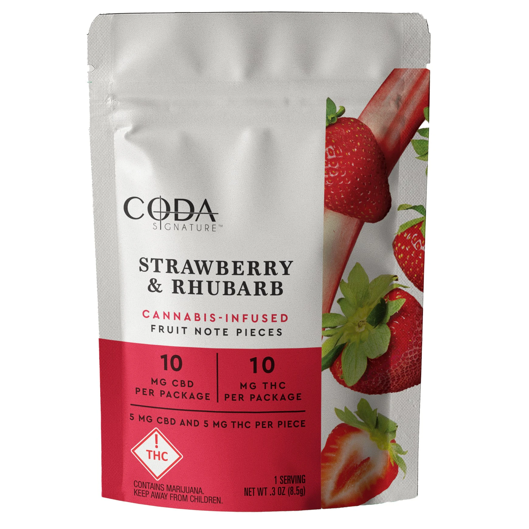 Escape Artists - Coda - Gummies - Strawberry & Rhubarb - 1000mg Main Image