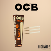 OCB Unbleached Cone King Size 3pk