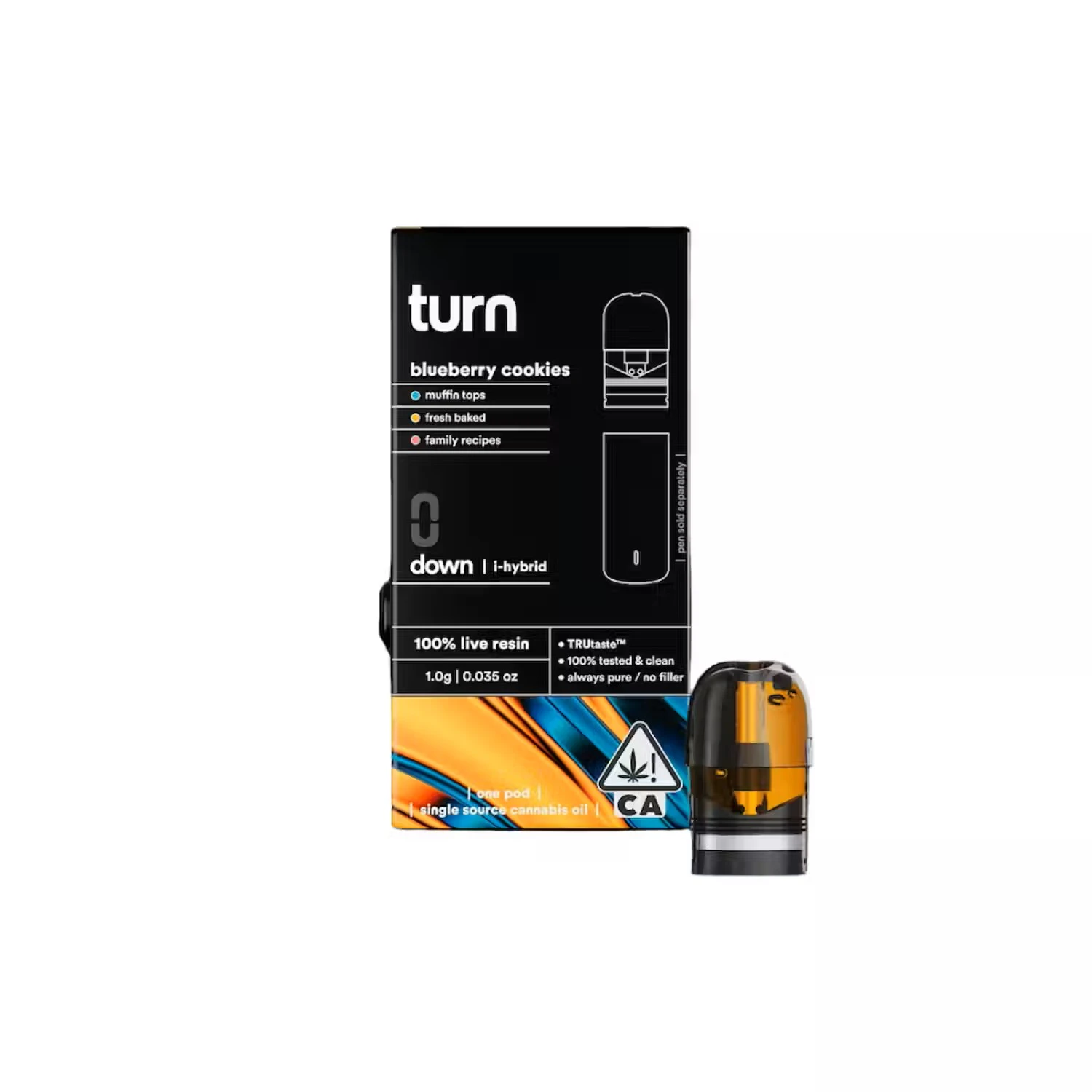 turn - Turn Blueberry Cookies 1g Vape Pod Live Resin Main Image