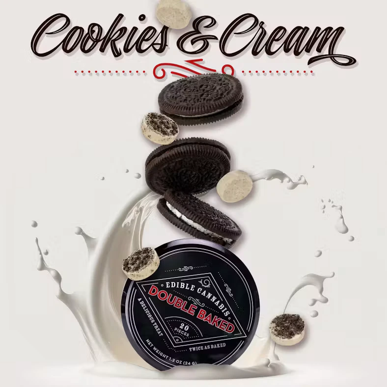 DOUBLE BAKED - Cookies and Cream Bites | RSO | 20pk | (100mg) Main Image