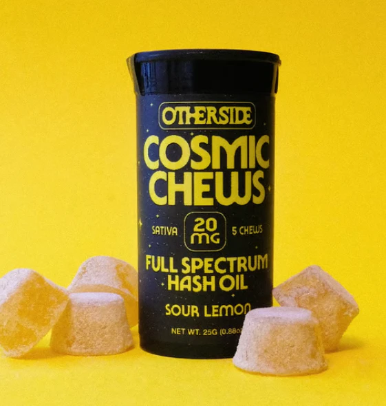 OTHERSIDE - Cosmic Chews Sour Lemon 5pk FSHO Gummies - 100mg Main Image