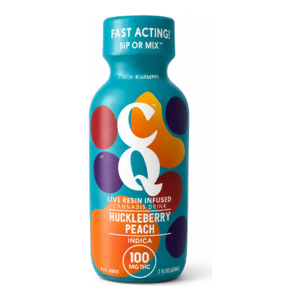 CQ Drinks - CQ Drinks | Huckleberry Peach | Cannabis Infused Shot | 100mg Main Image