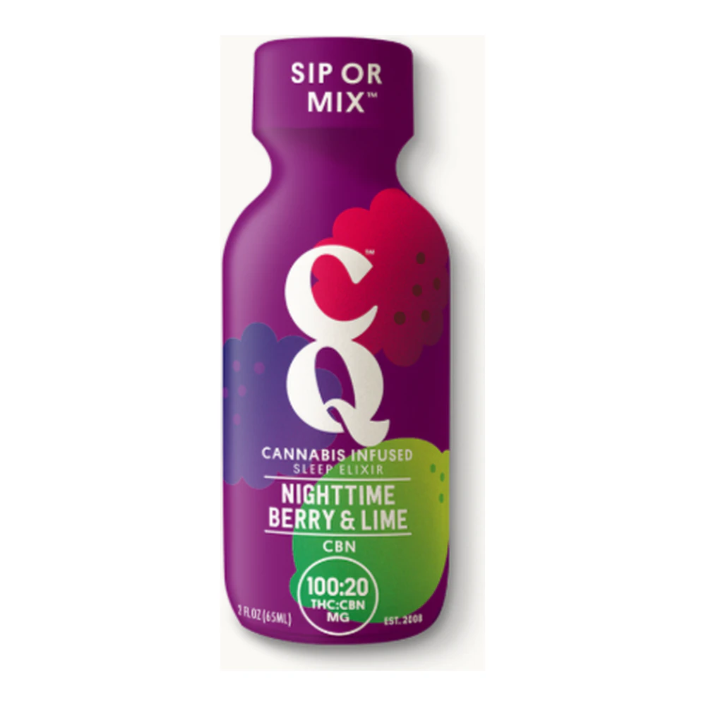 CQ Drinks - CQ Drinks | Nighttime Berry and Lime | Cannabis Infused Shot | 100mg Main Image