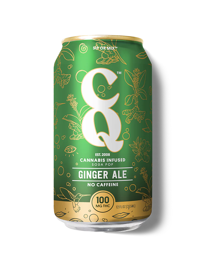 CQ Drinks - CQ - Ginger Ale Soda (No Caffeine) 100mg THC Main Image