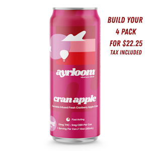AYRLOOM - Ayrloom - Cran Apple 2:1 (10mg THC: 5mg CBD) - 12oz Beverage