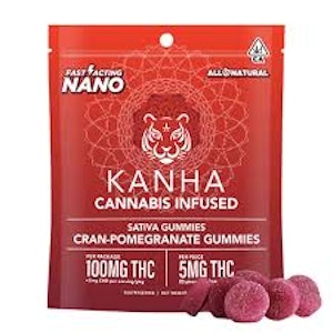 KANHA - Kanha - Cran-Pomegranate Sativa Gummies 100mg