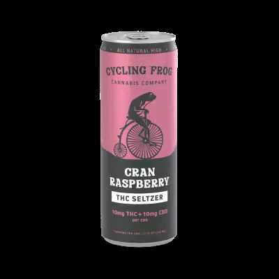 CYCLING FROG - Cycling Frog | Cran Raspberry | 1:1 THC : CBD | Seltzer | Drinks | 10 mg Main Image