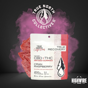 True North Gummies Recovery Cran Raspberry 1:1 200mg 