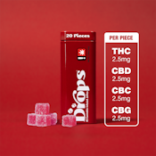 Cranberry, Focused Energy, 1:1:1:1 THC:CBD:CBG:CBC, 20 pack