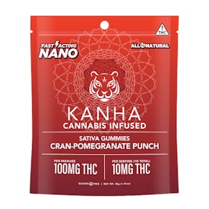 KANHA - KANHA | NANO | Cran-Pomegranate Punch | Sativa | 100mg THC | 10-pack