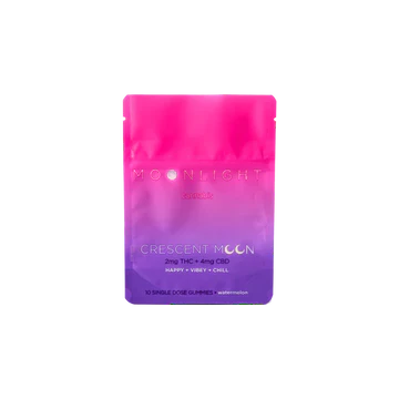 MOONLIGHT - Moonlight | Crescent Moon Watermelon Gummies (10ct) | 2mg THC:4mg CBD Main Image