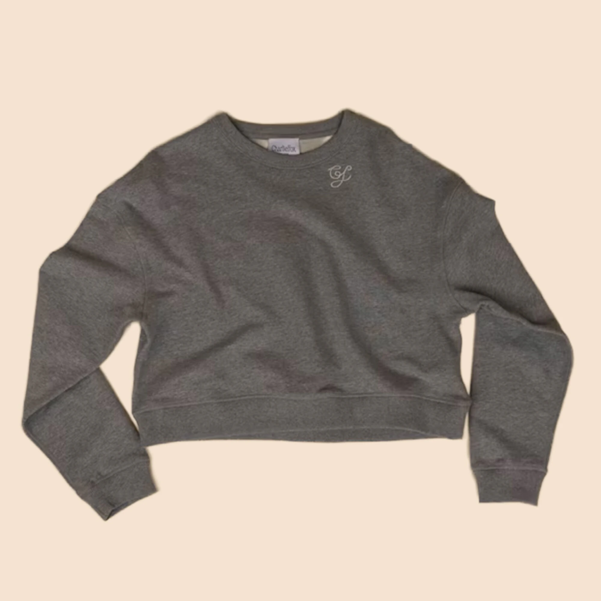 Charlie Fox - Cropped Sweatshirt with Cream Logo Main Image