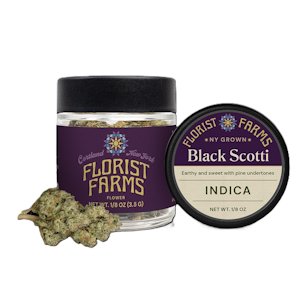 Florist Farms - Black Scotti | Eighth Ounce Flower