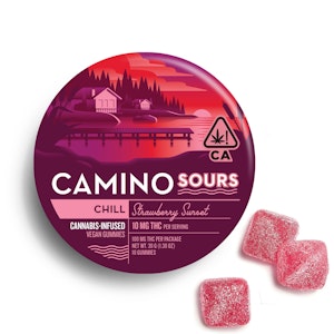 Camino - Kiva Camino | Gummies (10ct) | Sour Strawberry Sunset | 100mg