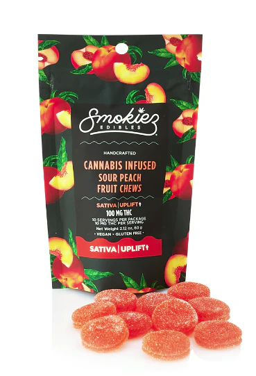 SMOKIEZ - Smokiez | Sour Peach | Fruit Chews | 100mg Main Image