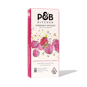 PAPA & BARKLEY - Dark Chocolate Raspberry & Quinoa Crunch Bar - 100mg - Papa & Barkley Kitchen