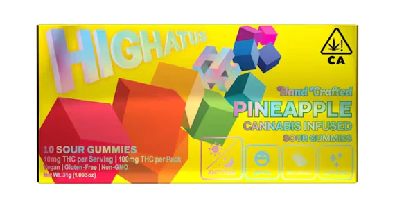 HIGHATUS - Highatus - Pineapple Sour Gummies - 100mg
