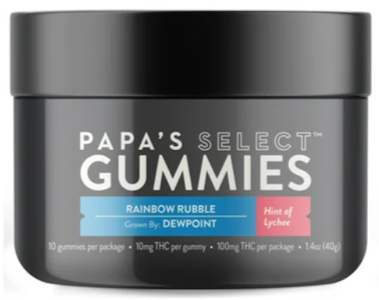Papa's Select - Rainbow Rubble, Hint of Lychee Gummies 100mg